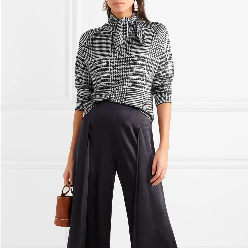 Paper London Prince of Wales Checked Knitted Top